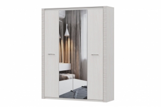Модульная спальня "Гамма 20" Шкаф для платья и белья четырехстворчатый серия №4
