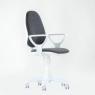 Кресло "Премьер" ALN белый пластик, ткань серая