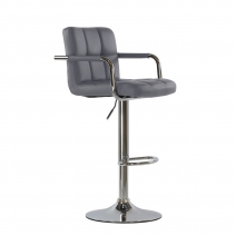 Барный стул Barneo N-69 Kruger Arm серый