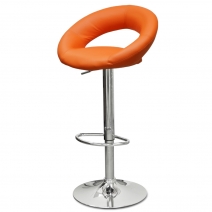 Барный стул Barneo N-84 Mira оранжевая  кожа