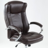 Кресло Barneo K-45 для руководителя коричневая кожа, газлифт 3кл, PU-R57