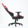 Кресло Barneo K-53 черная сетка красные вставки, газлифт 3кл, реклайнер, игровое