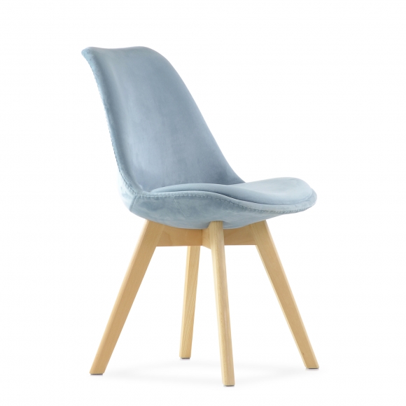 Стул N-22 велюр серо-голубой