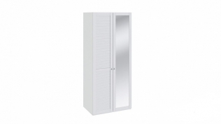 Шкаф для одежды с 1-ой глухой и 1-ой с зеркальной дверью «Ривьера» СМ 241.07.002 L