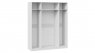 Шкаф комбинированный с 2 дверями со стеклом и 2 зеркальными дверями «Глосс» СМ-319.07.442