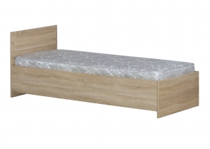 Кровать одинарная 800-2 прямая спинка с матрасом