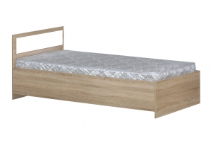 Кровать одинарная 900-2 прямая спинка с матрасом