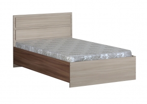 Кровать полуторная 1200-2 прямая спинка с матрасом