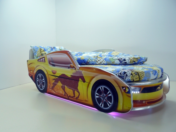 Кровать детская "Мустанг Премиум" с подсветкой